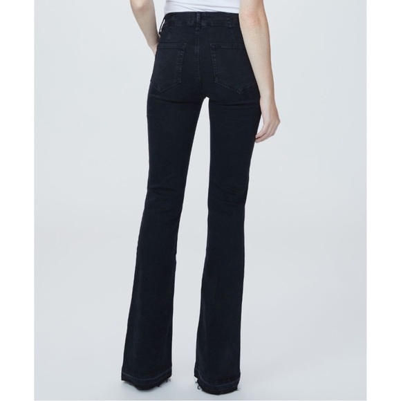 NWT Paige High Rise Lou Lou Flared Jeans - Midnight Dusk - Picture 2 of 13